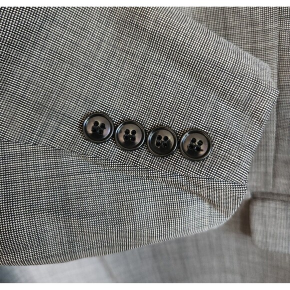 Jones New York Mens Suit Jacket Golden Twist Imported Fabric 100% Pure Wool Gray - Picture 9 of 12